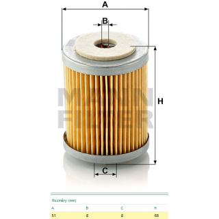 Filtr paliva P609 KAROSA, SOR