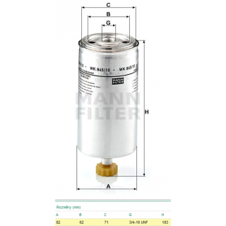 Filtr paliva WK845/10 DAF 85CF