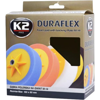 K2 DURAFLEX Leštící houba s úchytným talířem 150 x 50 mm černá