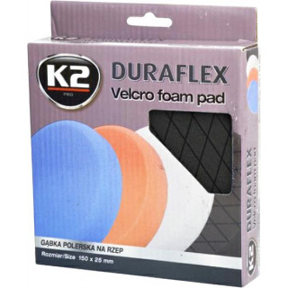 K2 DURAFLEX Náhradní leštící houba 150 x 25 mm ČERNÁ