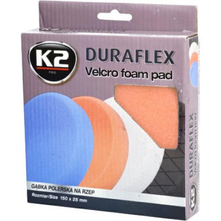 K2 DURAFLEX Náhradní leštící houba 150 x 25 mm ORANŽOVÁ