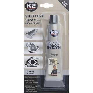 K2 SILICONE BLACK 85 g - silikon pro utěsnění části motoru při montáži