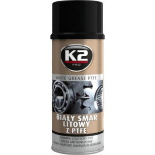 K2 WHITE GREASE PTFE 400 ml - aerosolové mazivo na lithiové bázi