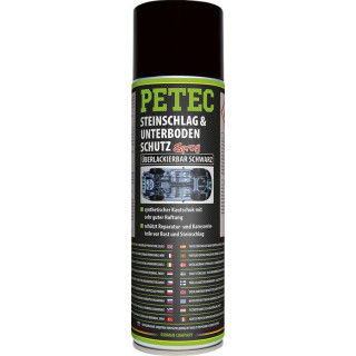 PETEC 73250 Ochrana podvozku přelakovatelná černá sprej 500 ml