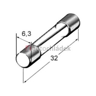 Pojistka skleněná 7,5 A 6,3x32 mm