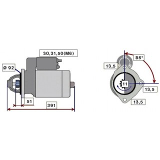 Startér 6.2kW/24V MB Actros